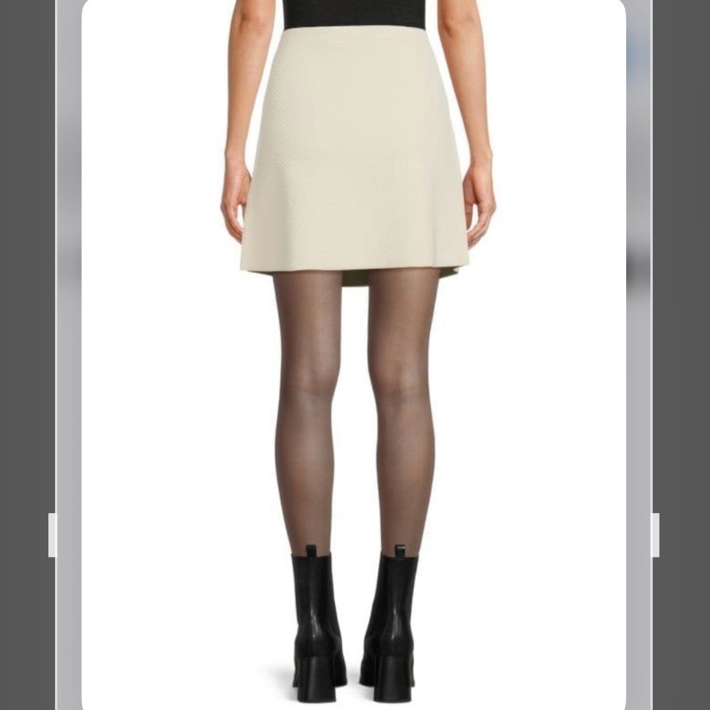 THEORY Teslia A-Line Mini Skirt in VANILLA CREAM Size S - Picture 2 of 8